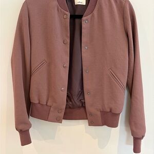 Aritzia Wilfred Mauve Bomber Jacket